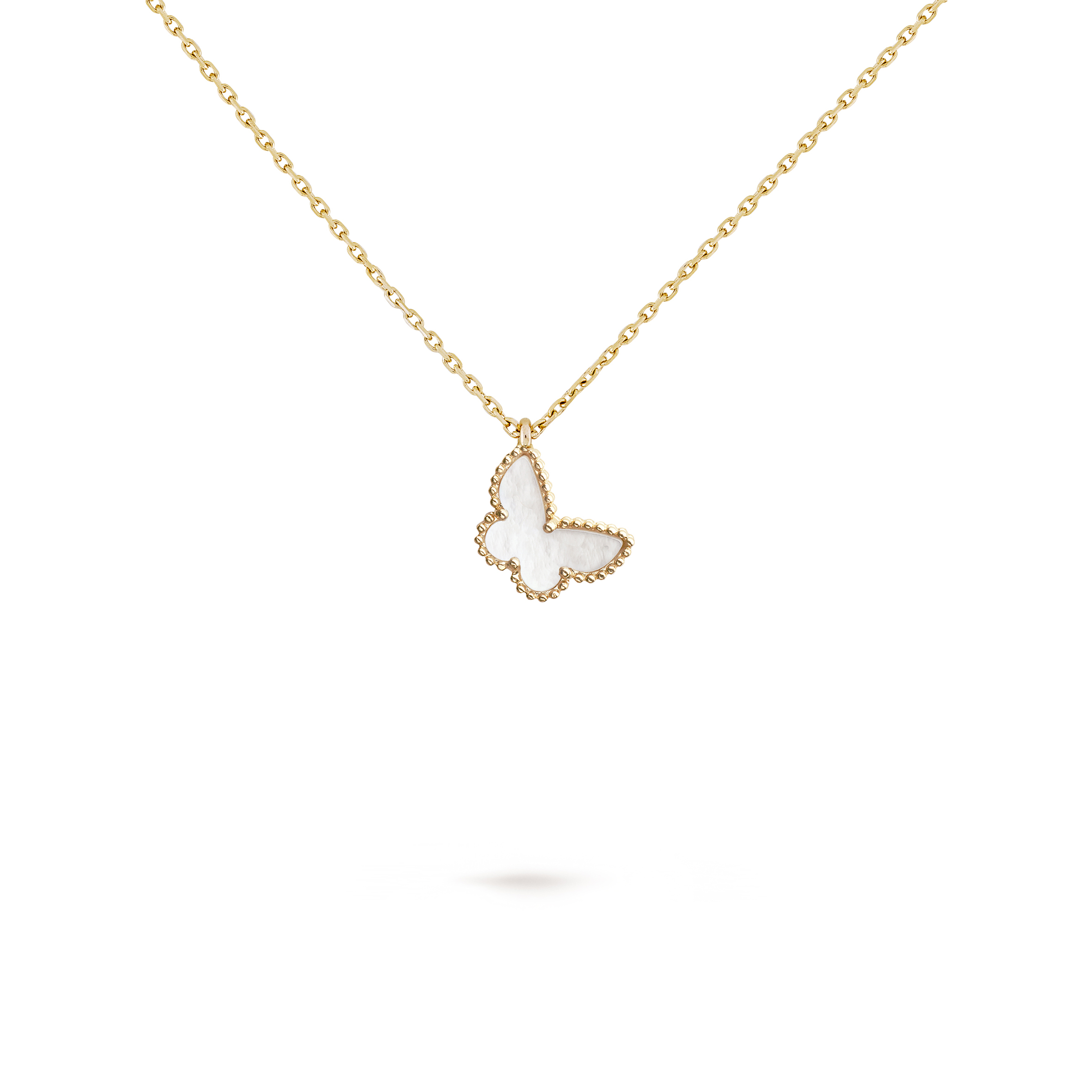 VAN CLEEF ARPELS SWEET ALHAMBRA BUTTERFLY PENDANT - YELLOW GOLD, MOTHER-OF-PEARL  VCARF69300